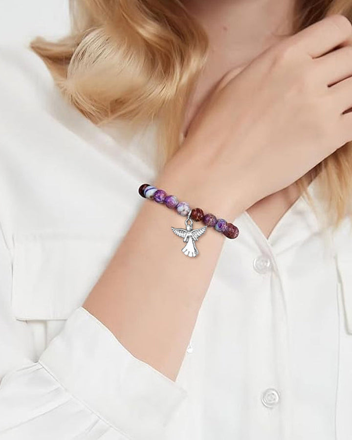 Bracelet de guérison en cristal ailes d&