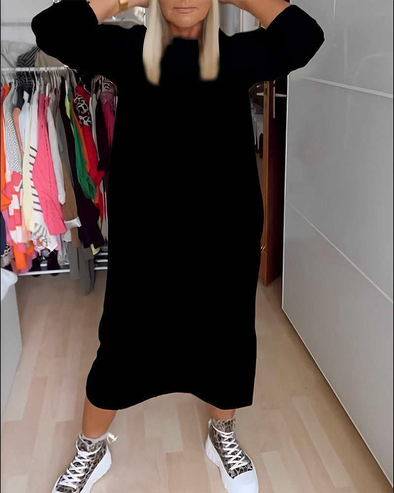 Robe décontractée à col rond