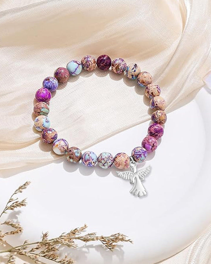 Bracelet de guérison en cristal ailes d&