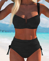 Maillot de Bain Style Soutien-gorge Haute Taille Triangle