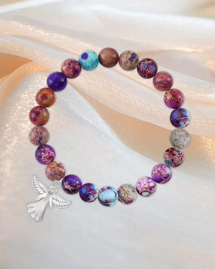Bracelet de guérison en cristal ailes d&