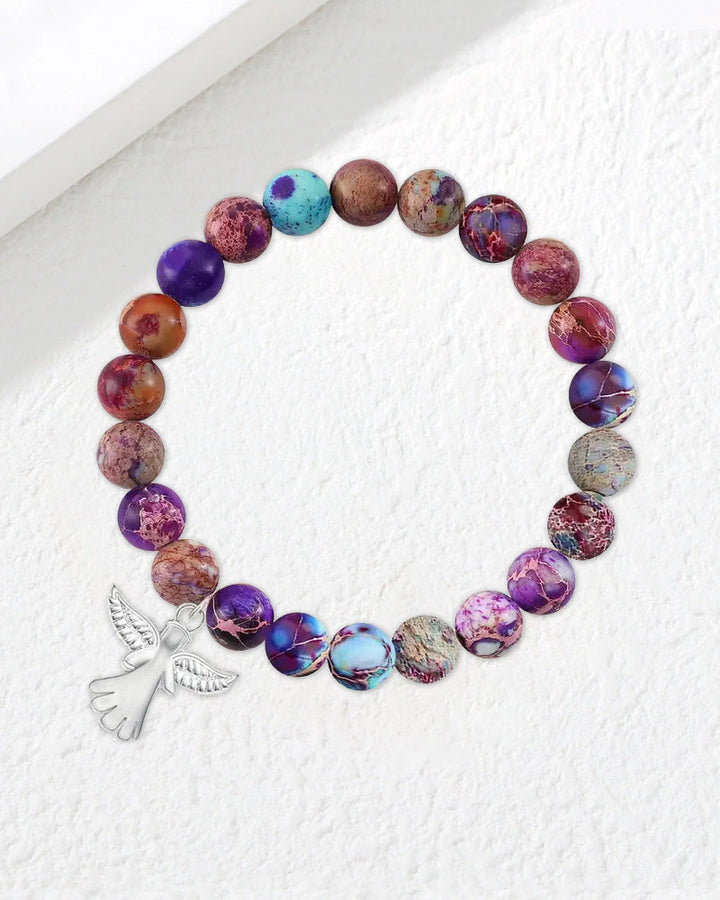 Bracelet de guérison en cristal ailes d&