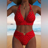 Maillot de bain deux pièces sexy à pois