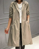 Klarissa | Manteau de pluie long avec capuche pour femme