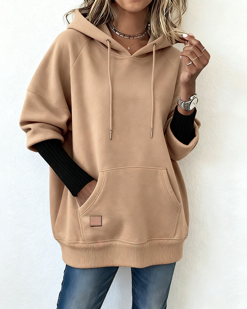 Sweat À Capuche Ample Et Décontracté
