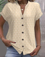 Blouse À Épaule Tombante Bleue
