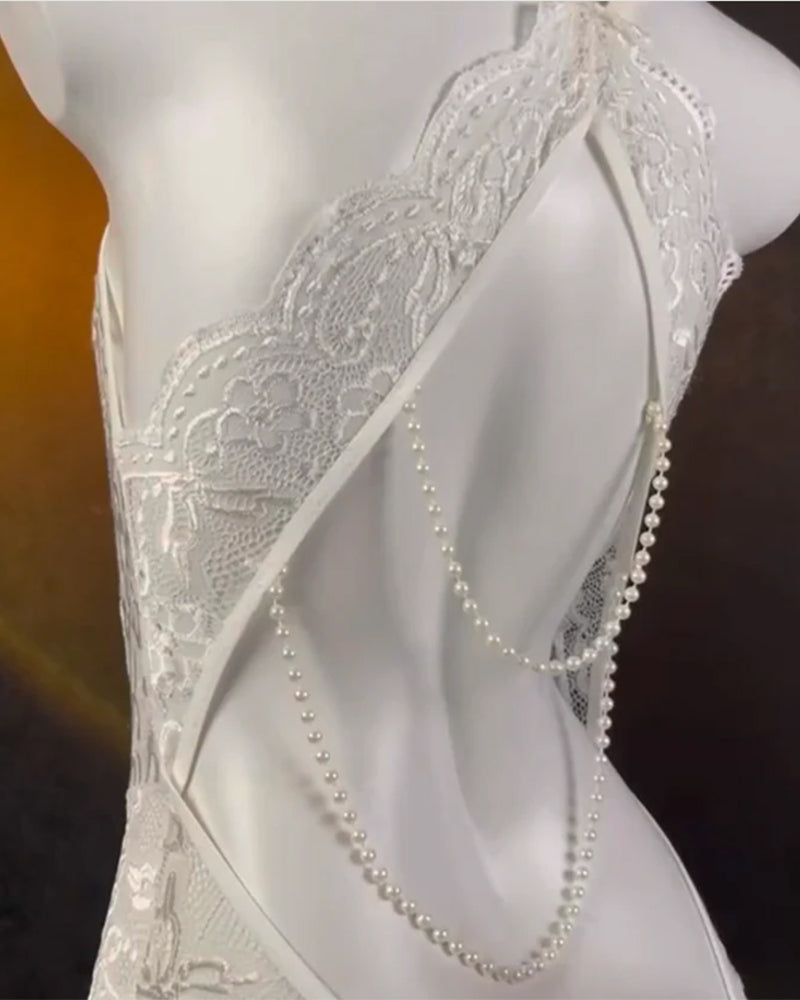 Lingerie Dentelle Sans Dos Une Pièce