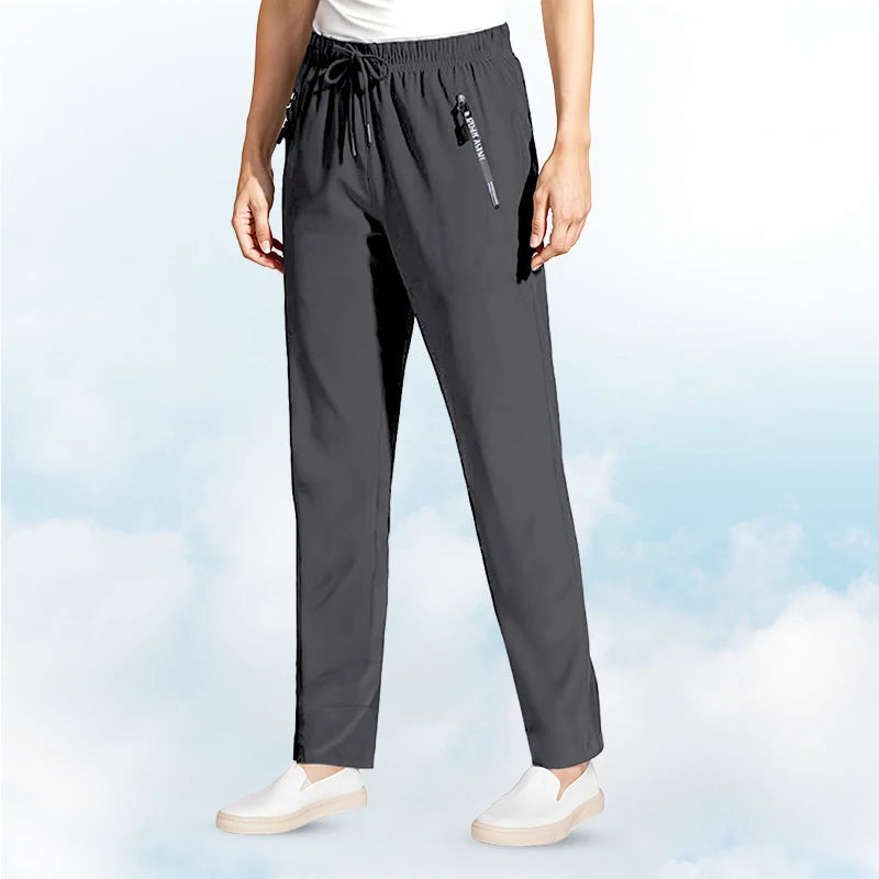 Pantalon Femme Ultra Élasticité Soie Glacée Confort Décontracté
