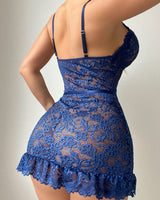 Lingerie Deep V Dentelle Robe