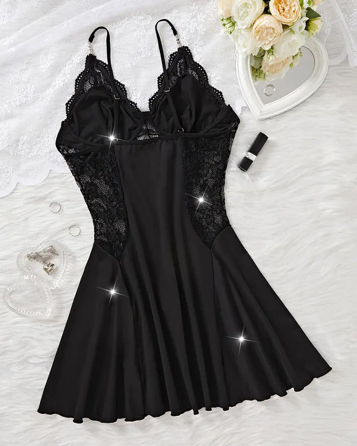 Chemise De Nuit Sexy Jarretelle