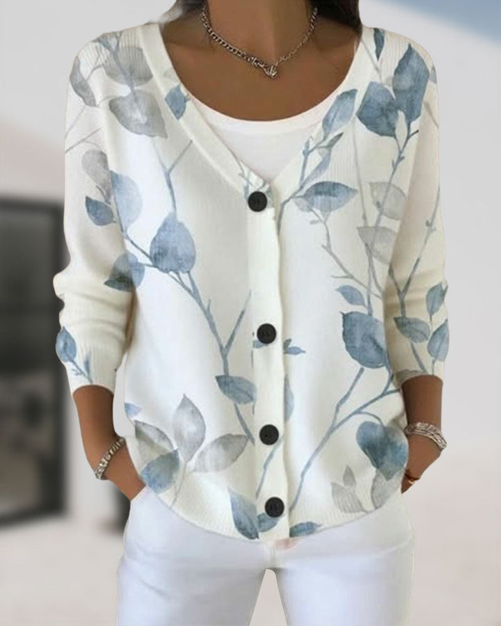 Cardigan Avec Ambiance À Inspiration Botanique
