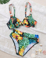 Bikini Sexy Imprimé Soutien-Gorge Push-Up Triangle