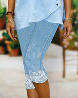 Pantalon Décontracté Imprimé Court