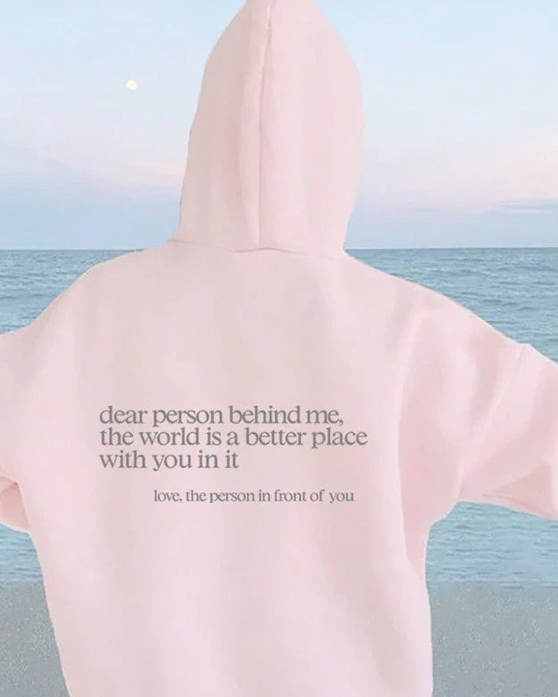 Sweat-shirt « Chère personne derrière moi »