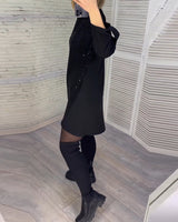 Robe à manches froncées et sequins