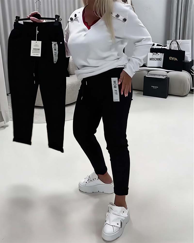 Pantalon Mode Élastique Cordon