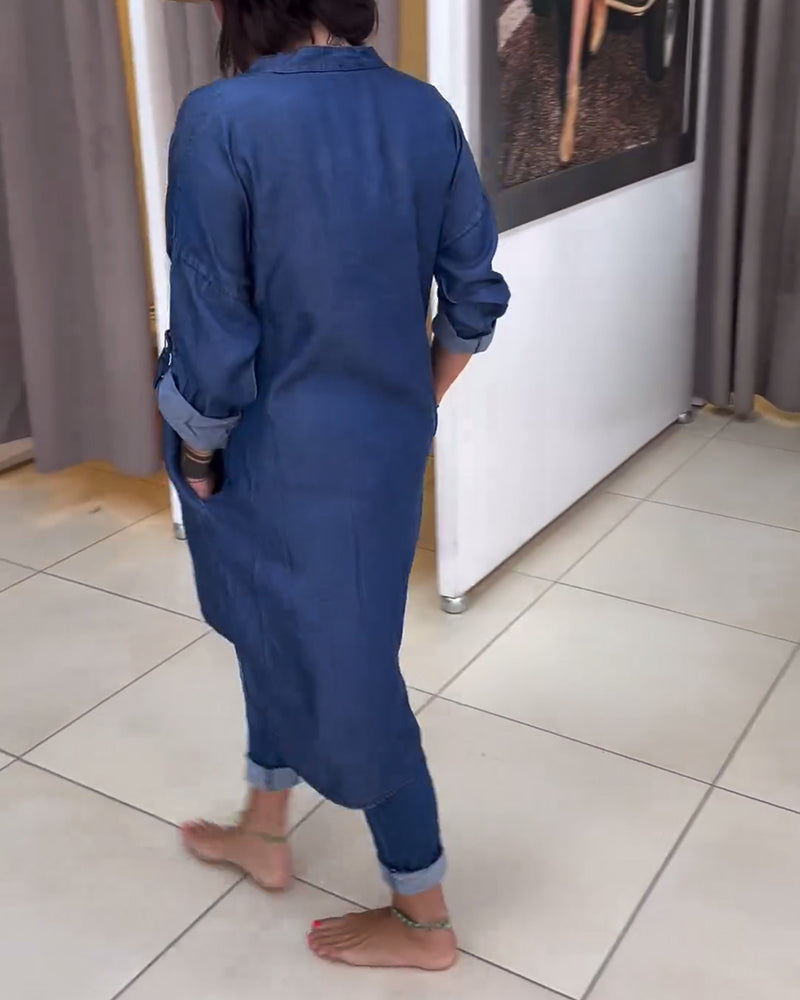 Haut boutonné irrégulier à imprimé lettre