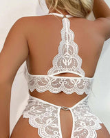 Pyjama Sexy En Dentelle À Entrejambe Ouvert