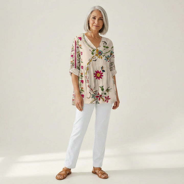 Aria - Blouse longue imprimée