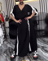 Costume Col V Irrégulier Pantalon Ample