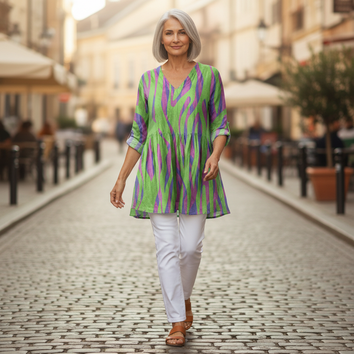 Mira - Blouse longue imprimée
