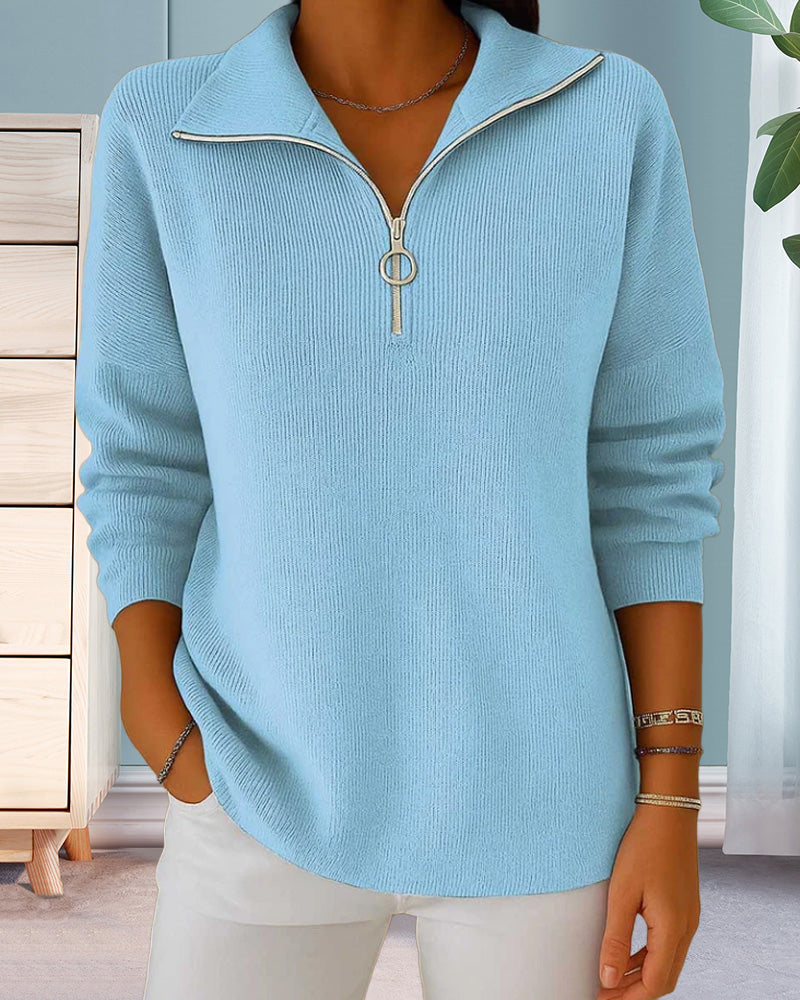 Pull Tendance À Demi-Zip