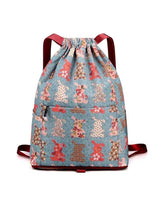 Sac à bandoulière avec cordon de serrage de style ethnique