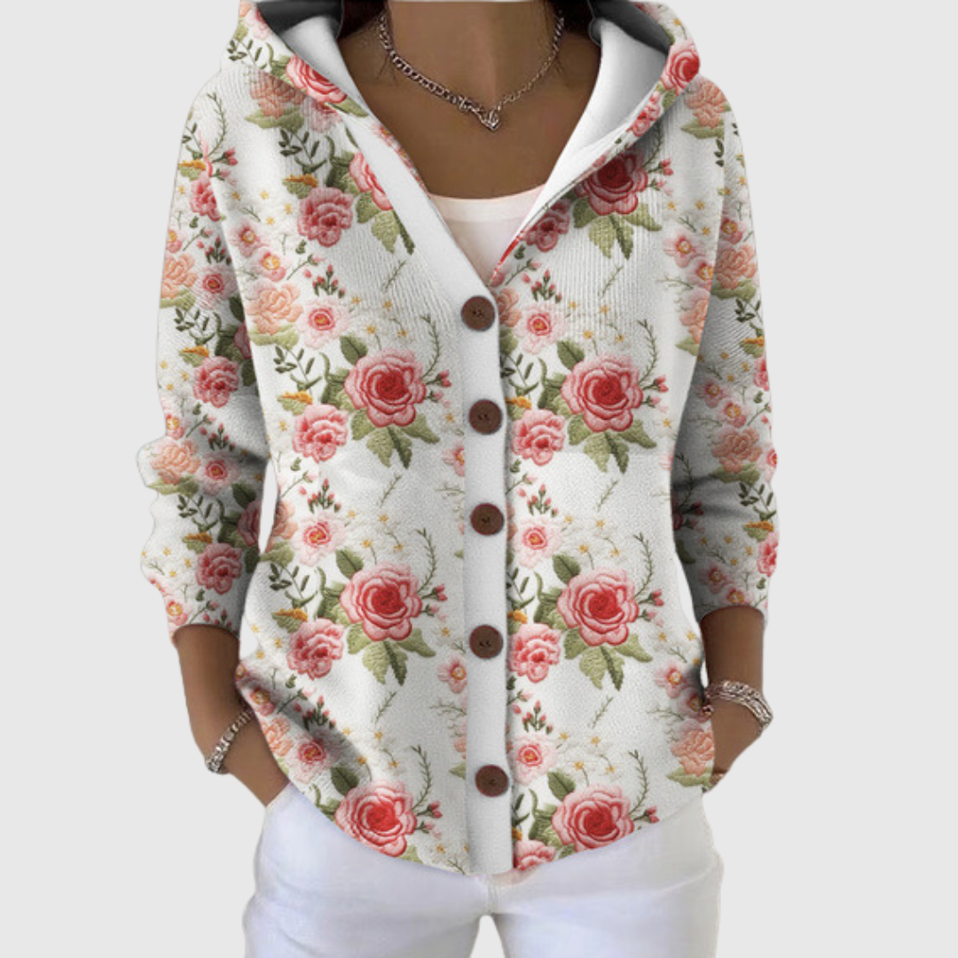 Magdalena | Cardigan en tricot confortable avec capuche