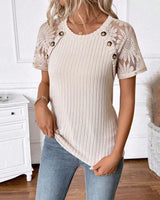 T-Shirt Col Rond Manches Raglan Uni