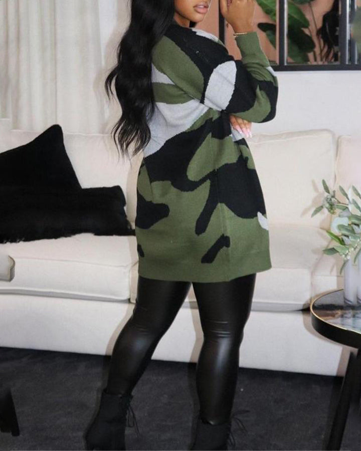 Cardigan Veste Avec Camouflage-Style Caractéristiques