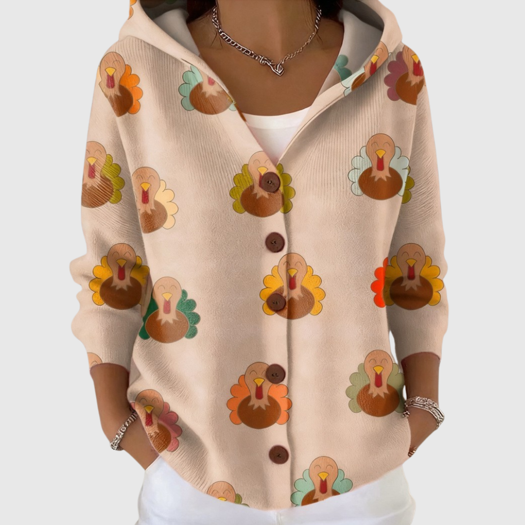 Johanna | Cardigan en tricot confortable avec capuche