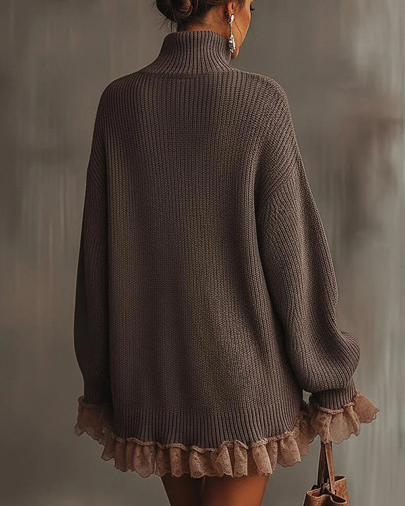 Ensemble Avec Style Élégant, Couche de Pull Et Robe Camisole