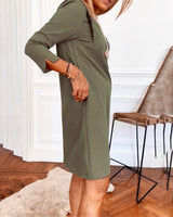 Robe droite élégante à manches longues