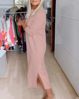 Robe décontractée à col rond