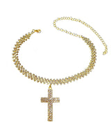Pendentif croix en diamant étincelant