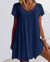 Robe ample décontractée à manches courtes