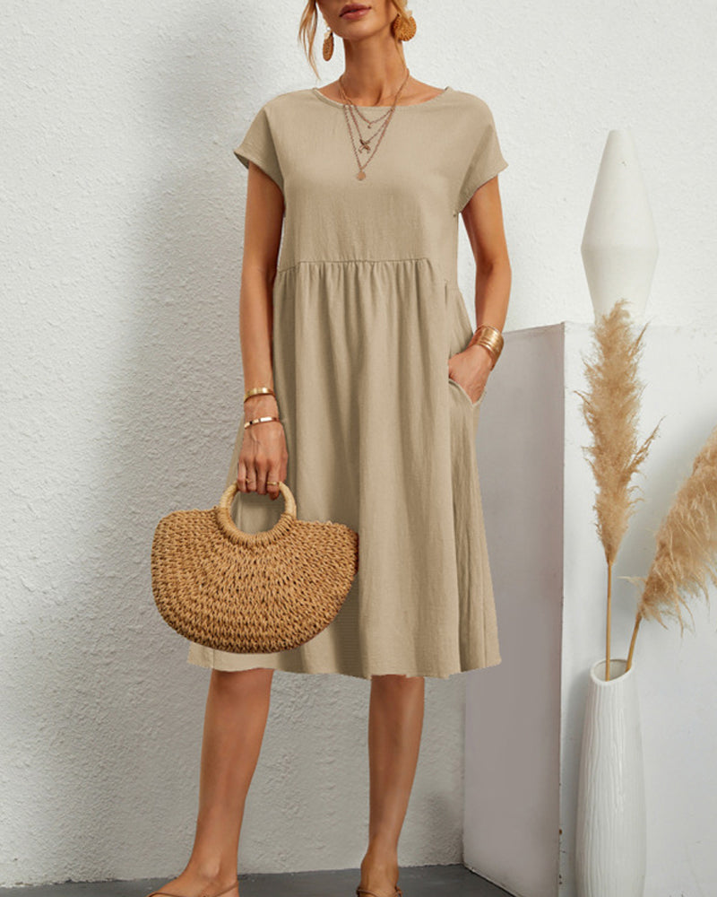 Robe ample à encolure ronde