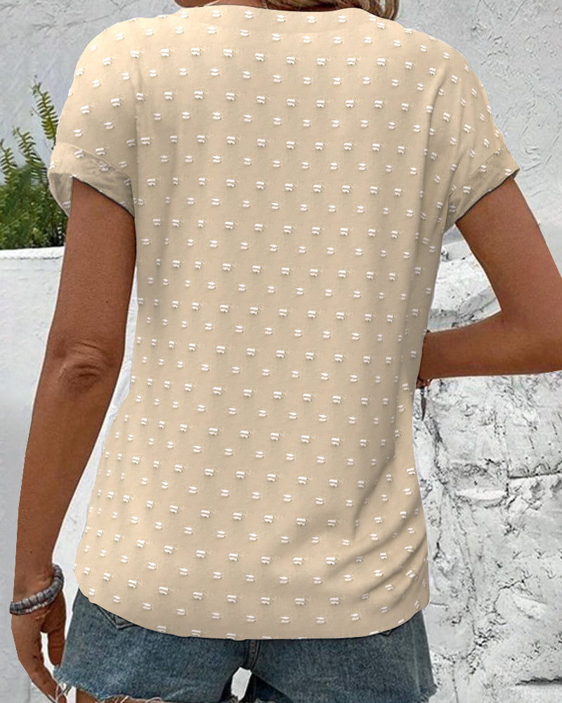 Blouse À Épaule Tombante Bleue