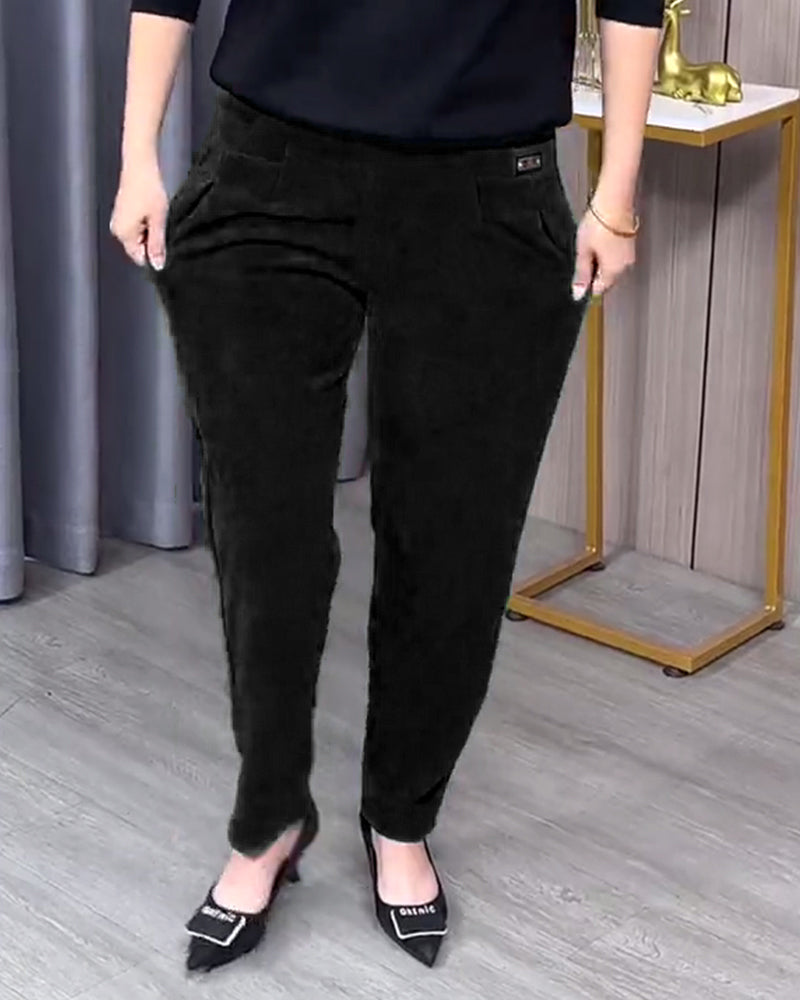 Pantalons Skinny Extensibles Unis