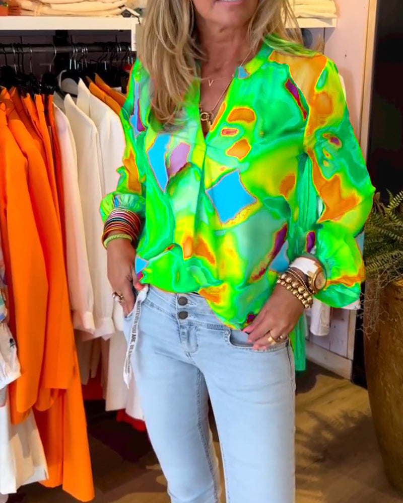 Chemises à manches longues et style décontracté coloré