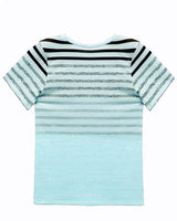 T-Shirt Col Rond Manches Courtes À Rayures
