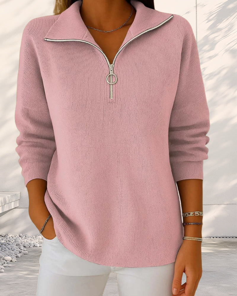 Pull Tendance À Demi-Zip