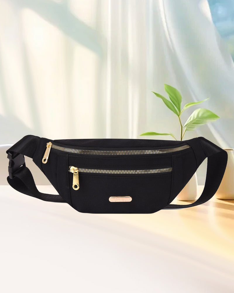 Sac à bandoulière simple de couleur unie sur le devant