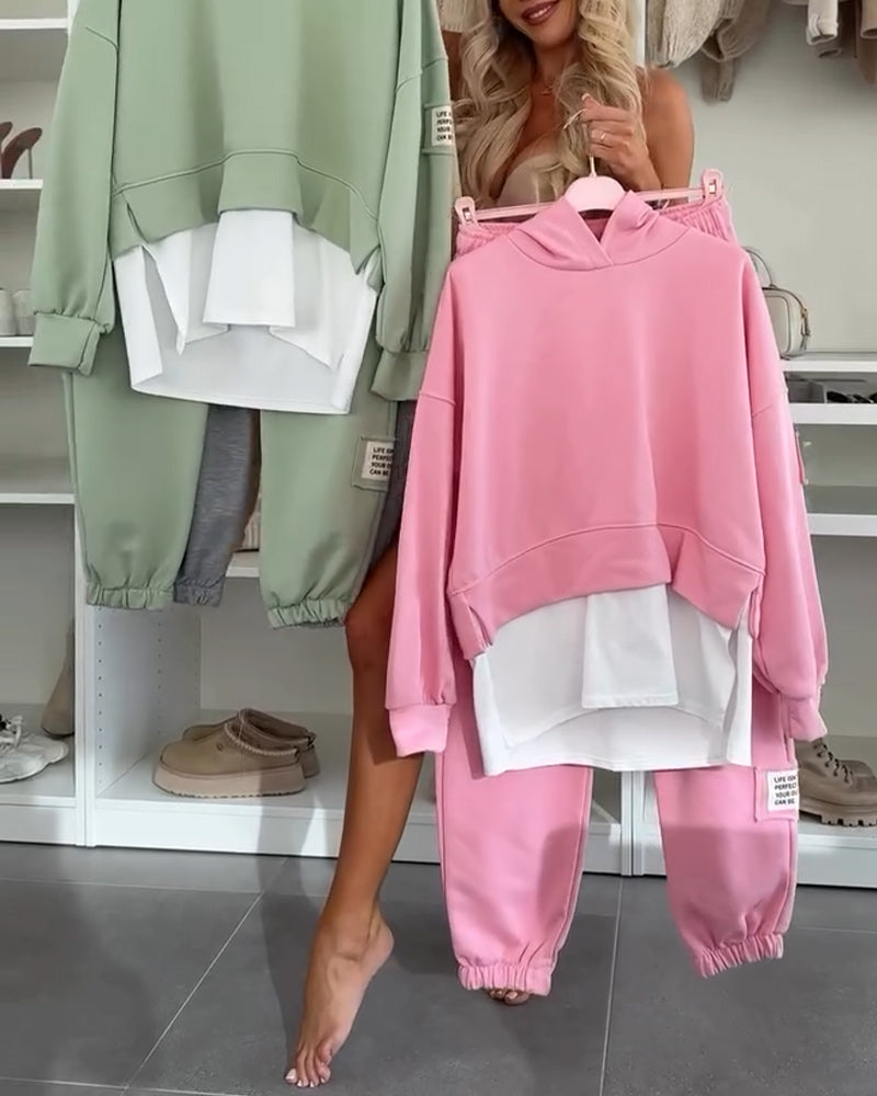 Ensemble Décontracté Sweat à Capuche Et Pantalon