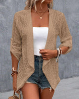 Cardigan élégant de couleur unie simple