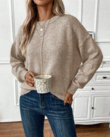Pull Col Rond Décontracté Ample