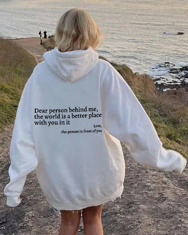 Sweat-shirt « Chère personne derrière moi »