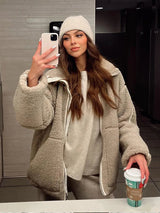 Elisabetta | Manteau en peluche douillet pour femme