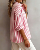 Blouse Rayée Ample À Col