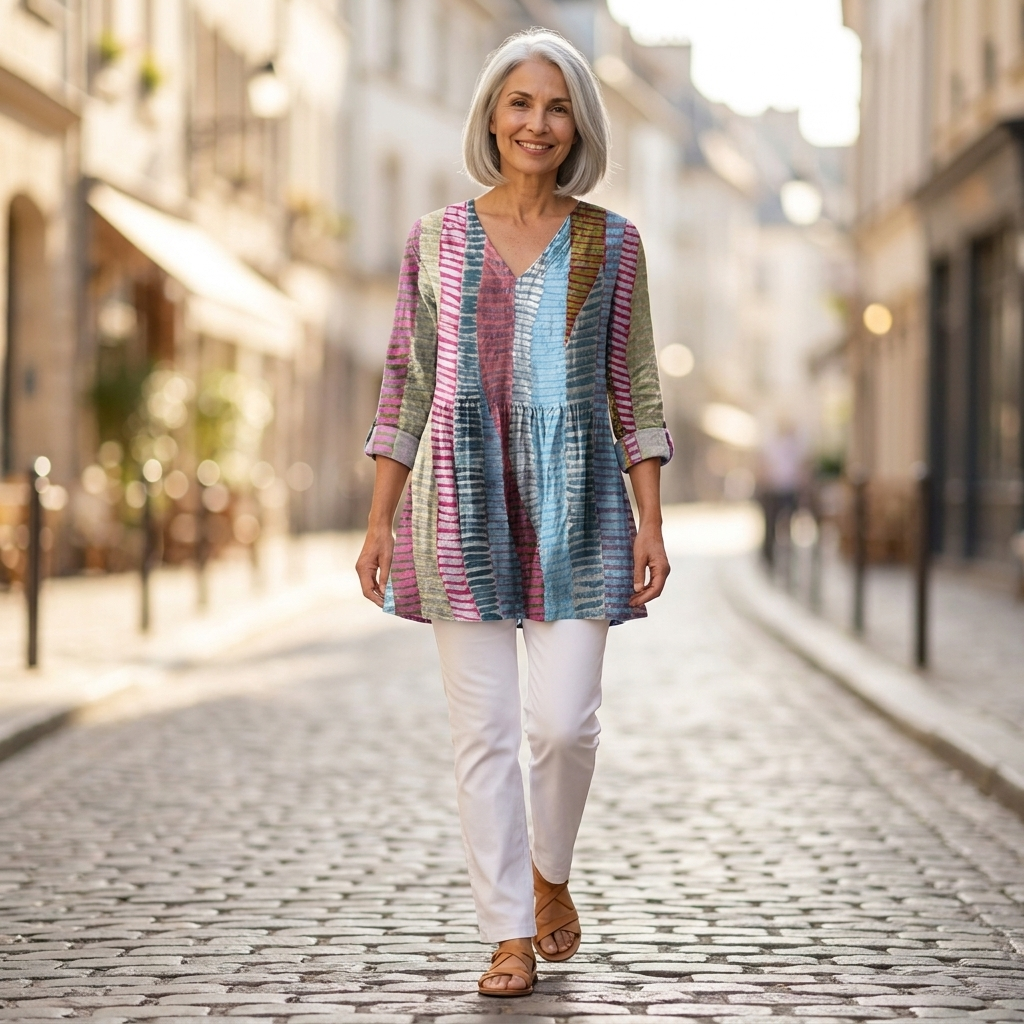Noa - Blouse longue imprimée